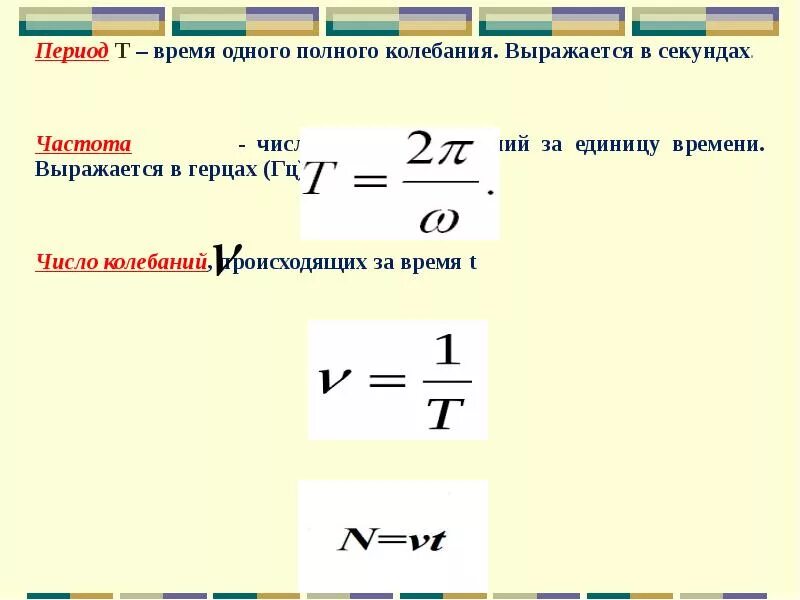 Сколько в секунде колебаний. Полный период колебаний. Период одного полного колебания. Время одного колебания. Число полных колебаний.