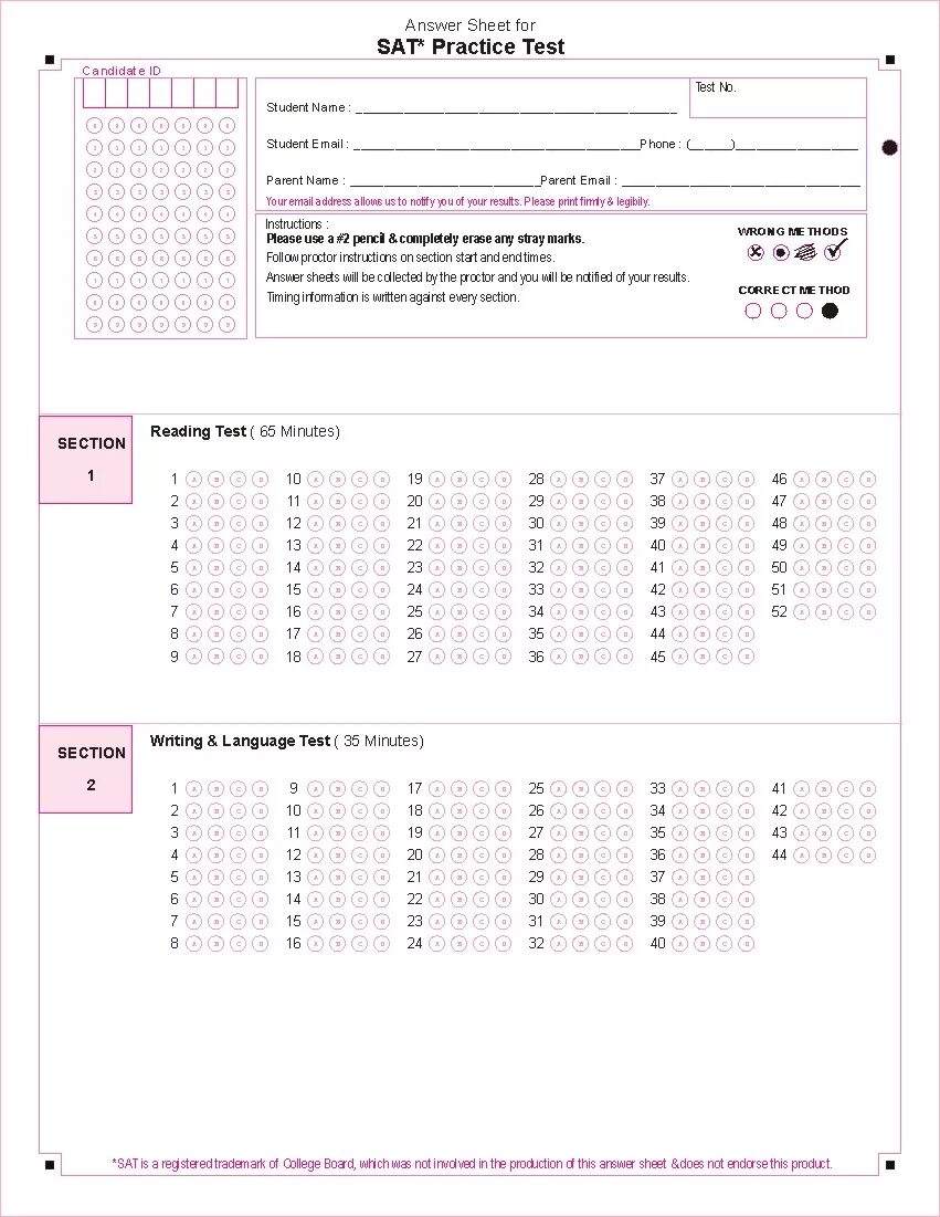 Бланки sat. Sat Math answer Sheet. Sat Test Sheet. Official answer Sheet sat.