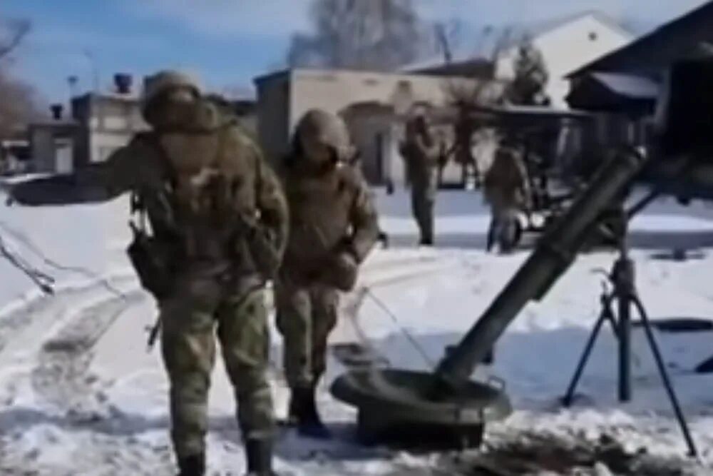 Состояние специальной военной операции на украине. Артиллерийский минометный обстрел. Миномет Росгвардии.
