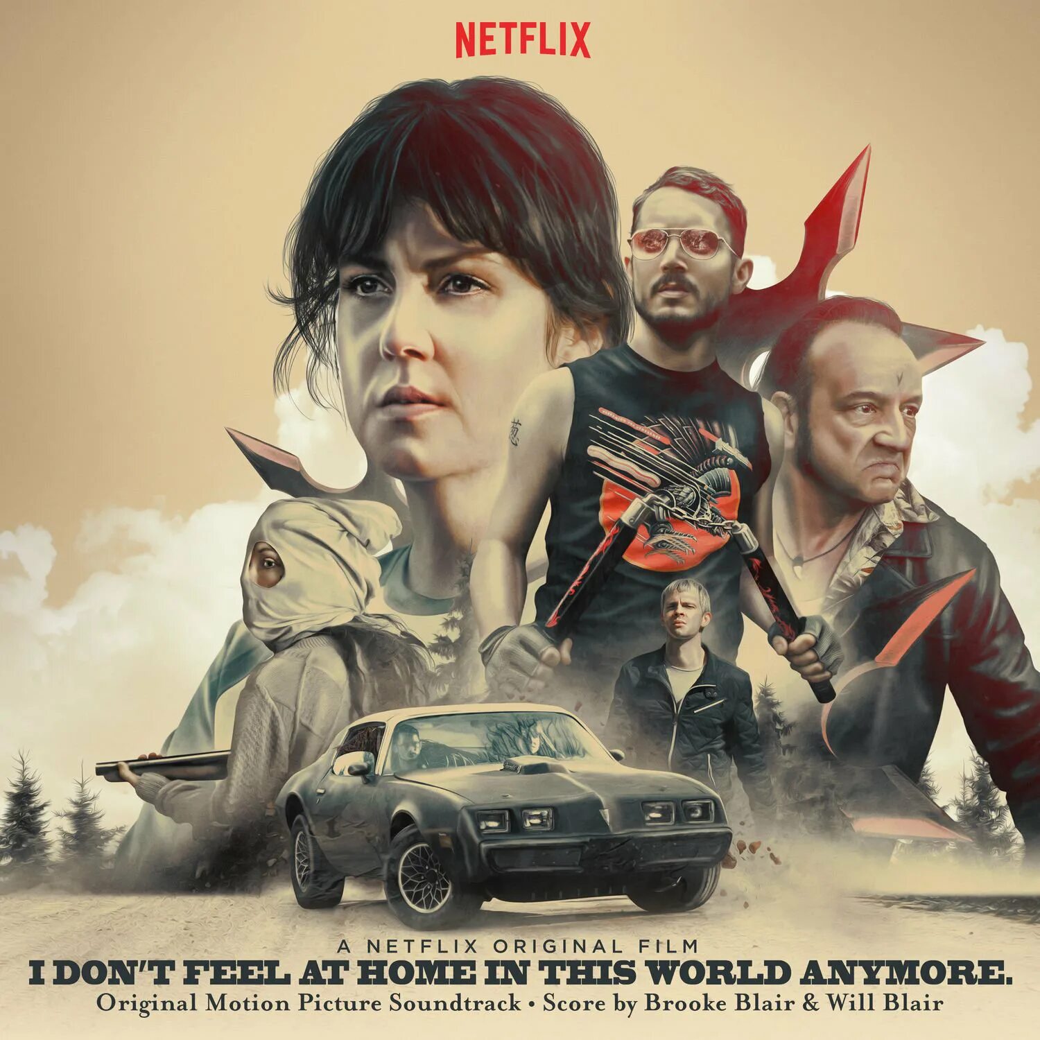 В этом мире я больше не чувствую себя как дома. I don't feel at Home in this World anymore, 2017 poster.