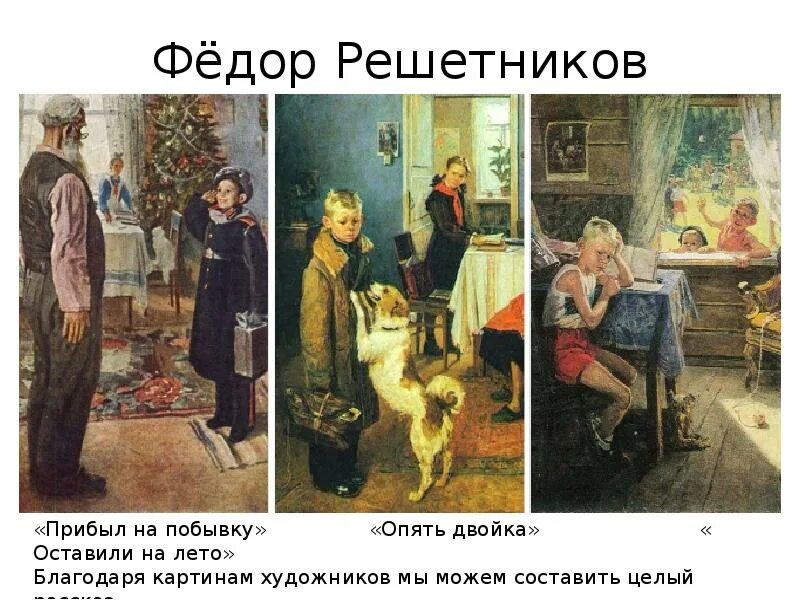 Картина решетникова. Фёдор павлович решетников переэкзаменовка. федор решетников прибыл на каникулы. федор решетников. переэкзаменовка. 1954. федора решетникова «прибыл на каникулы».