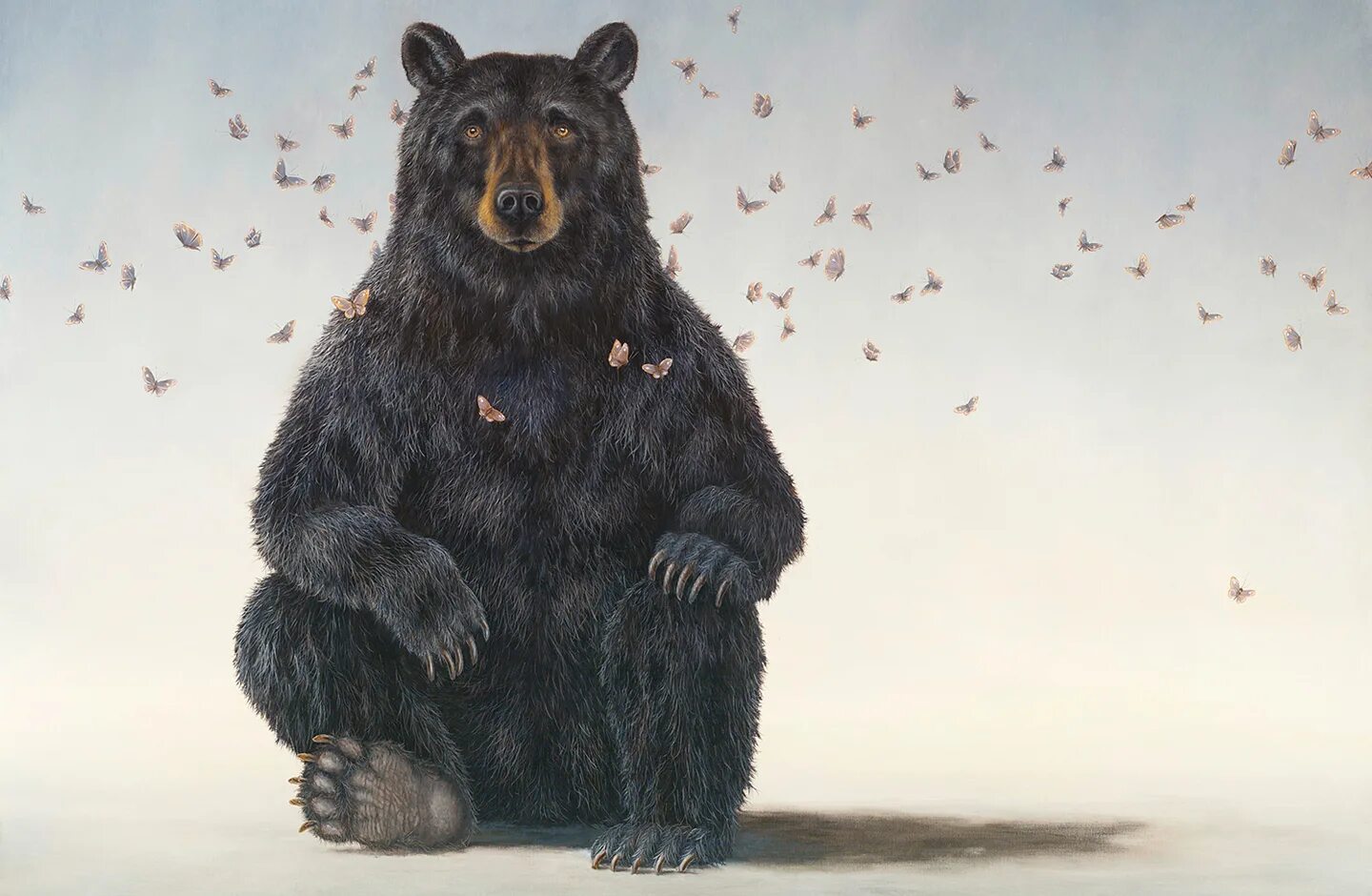 Медведь арт. Картина медведь. Bear to think