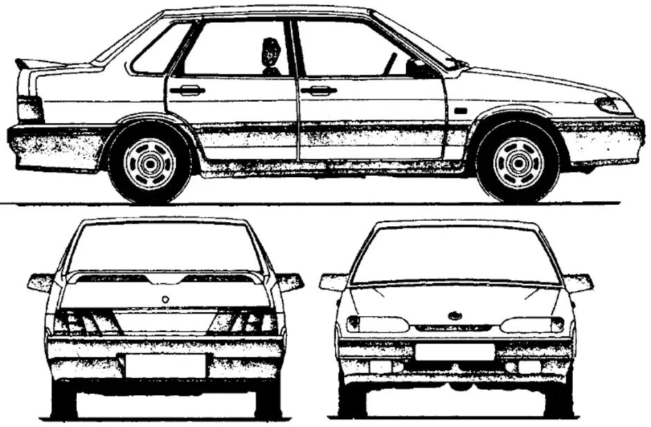 Какой размер ваз 2115. ВАЗ 2115 чертеж. Чертеж Лады 2115. ВАЗ 2115 чертеж кузова.