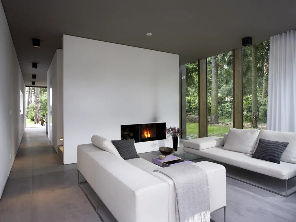Дизайн дома в стиле минимализма HomeAdore on Twitter Modern grey living room, Gray living room design, House int