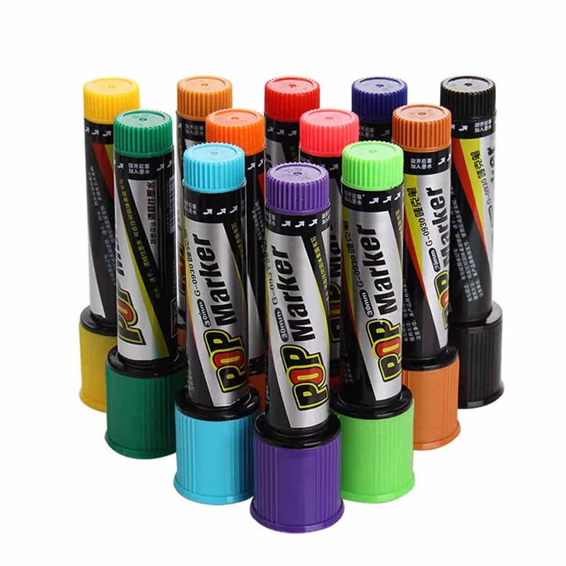 Marker. Pop marker 30 мм. pop marker 30mm. pop marker 20 мм. маркер с широким пером.