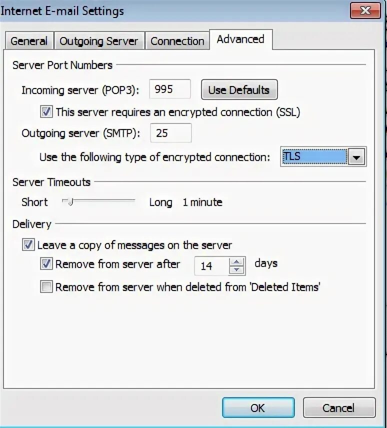 Mail source. Email settings. leave a copy of messages on the server&quot;.