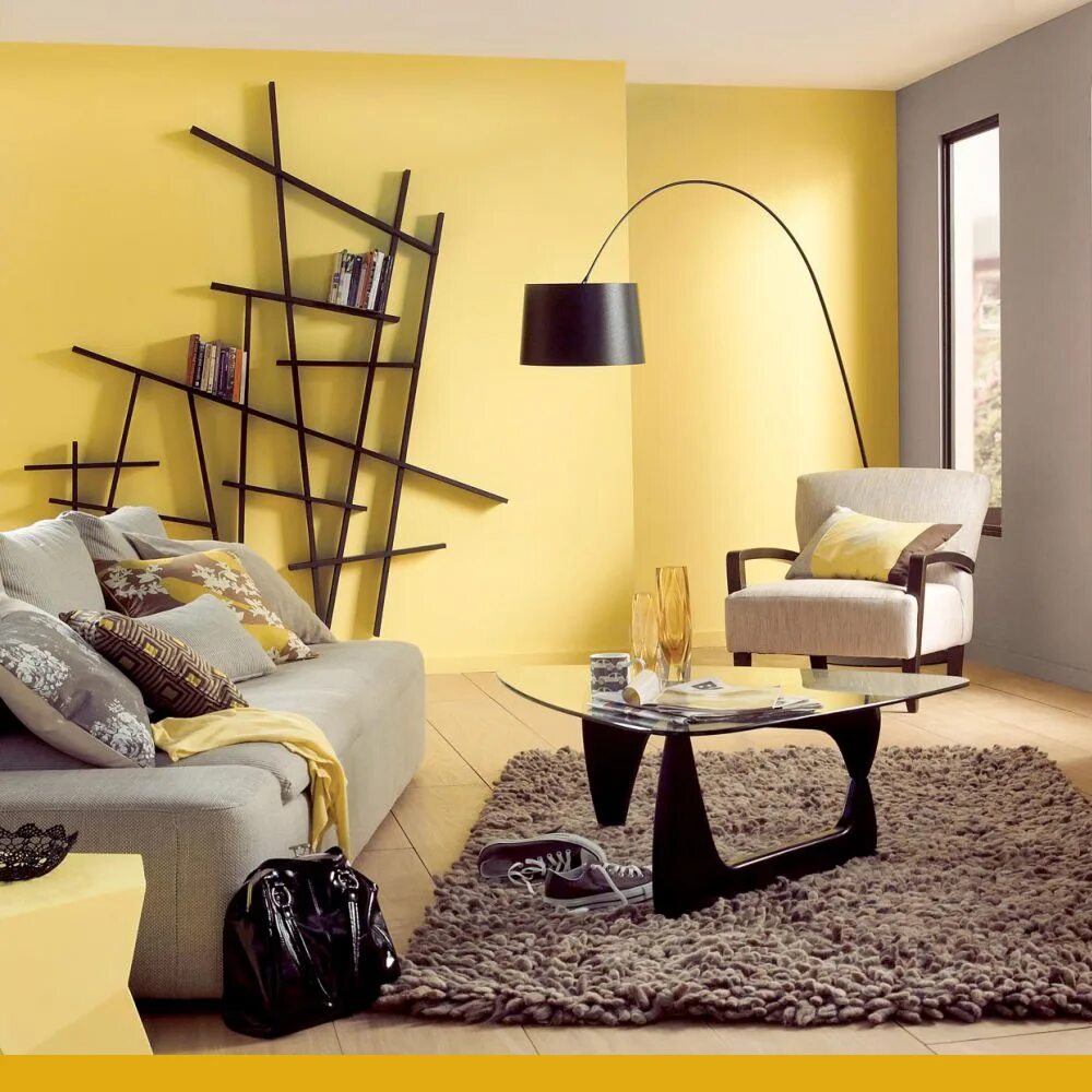 Стильный цвет стен. Комната с желтыми стенами. Желтый цвет в интерьере. Интерьер в желтых тонах. Горчичные обои