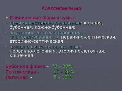 Чума клинические