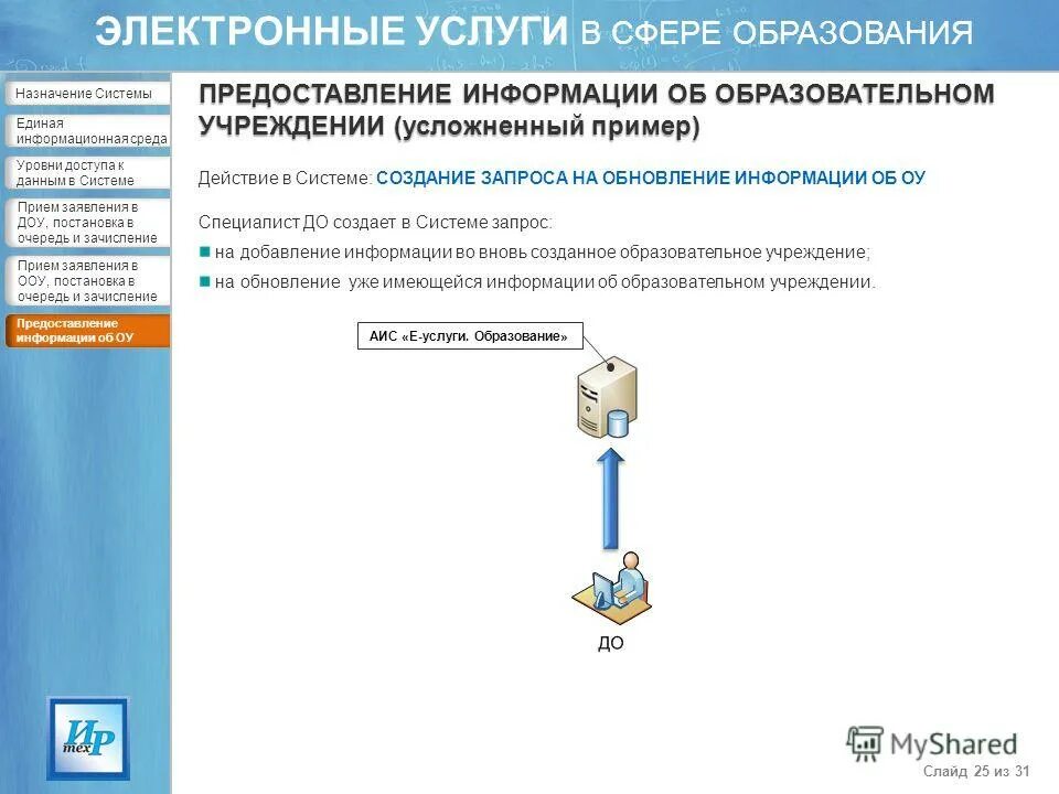 Устройства выдачи информации. Электронные услуги в сфере образования. Предоставление информации и образования. Назначение образования как услугу. Автоматизированная система «е-kyzmat».