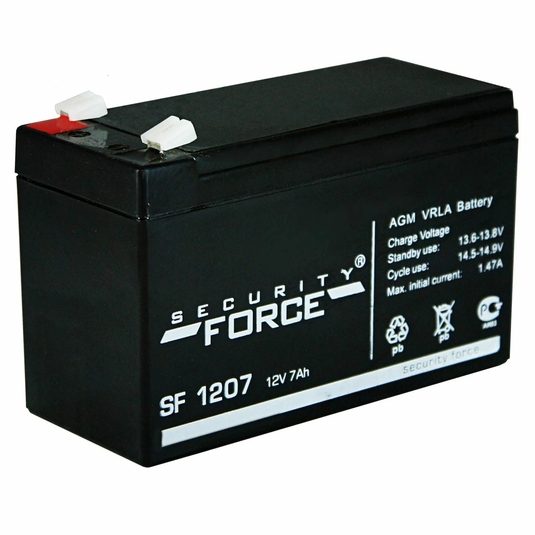 Security Force SF 1207. Security Force SF 1207 (12v, 7ah). Аккумуляторная батарея Security Force SF 1207. Батарея аккумуляторная SF 1207 12в, 7ач (Security Force).