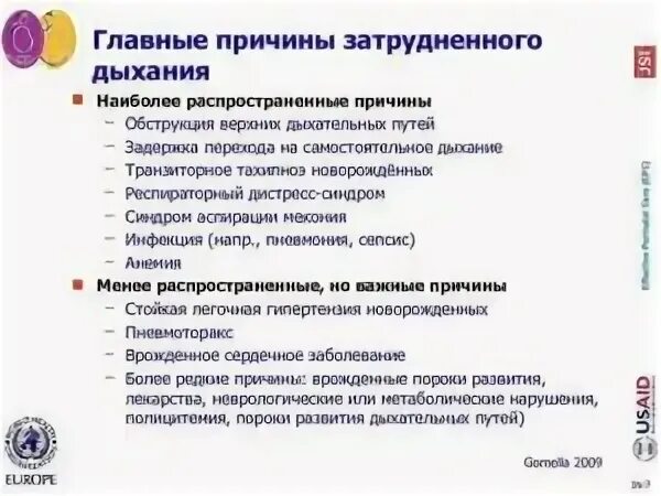 Трудное дыхание причины