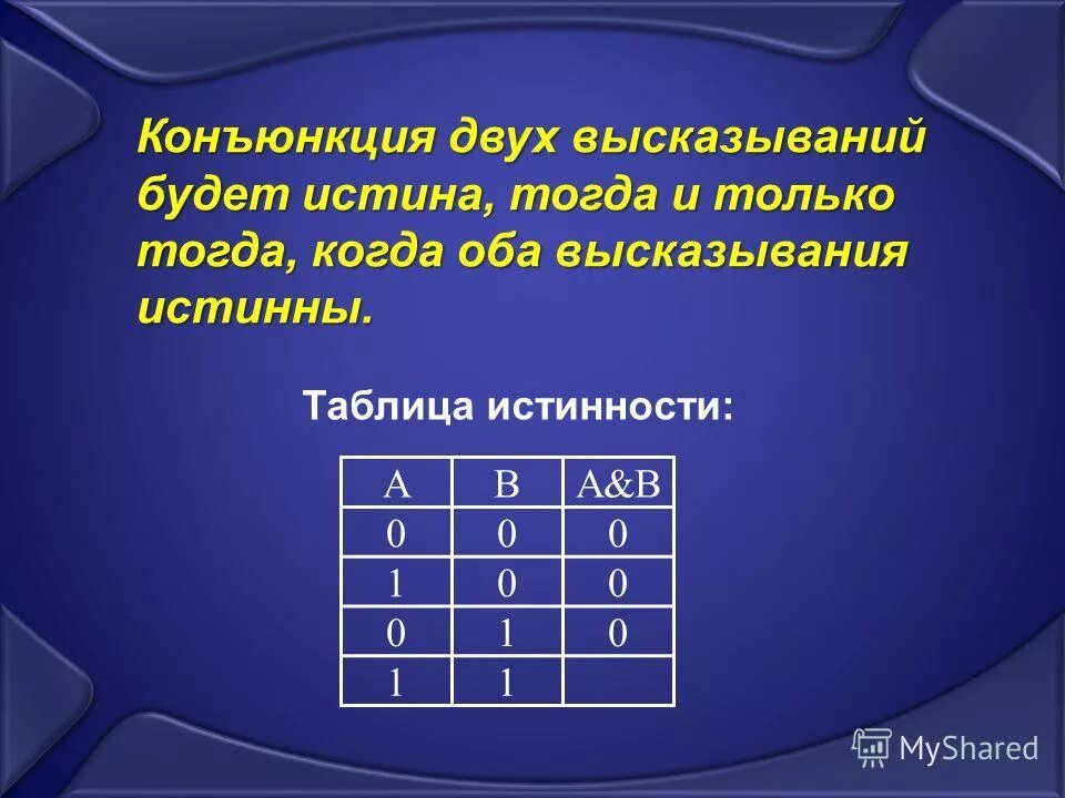 таблица истинности тождественно. конъюнкция высказываний. конъюнкция примеры высказываний. конъюнкция высказываний. конъюнкция двух высказываний истинна.