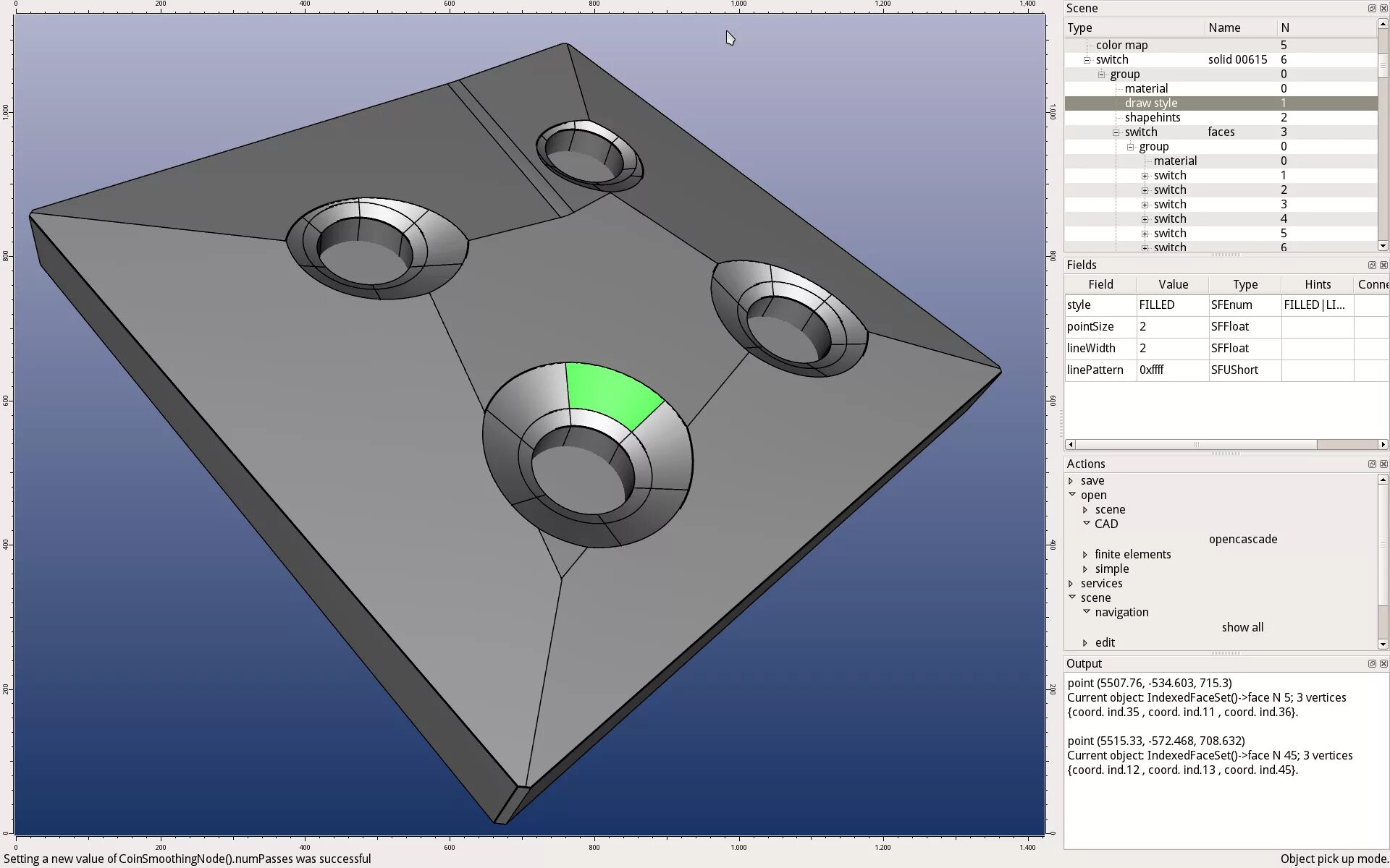 Open Cascade. OPENCASCADE bearing Demo. Маппер КНС. Куда устанавливается OPENCASCADE. Current object