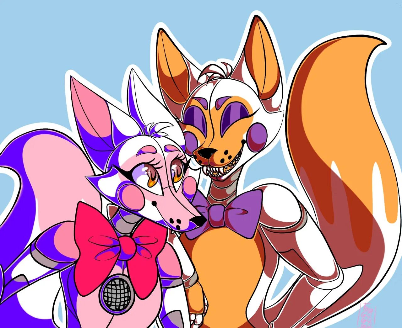 Фантайм фокси и лолбит майнкрафт. Lolbit x foxy. Фнаф lolbit и фокси. Фокси лолбит. Фокси лолбит.