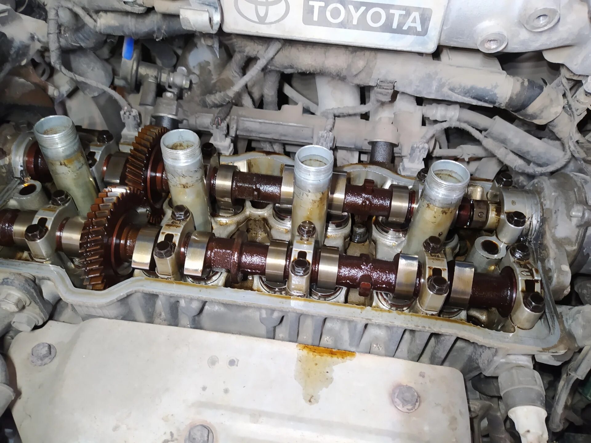 Как снять клапана на тойоте Снятие двс и дефектовка Toyota Carina (5G), 1,8 л, 1992 года своими руками DRI