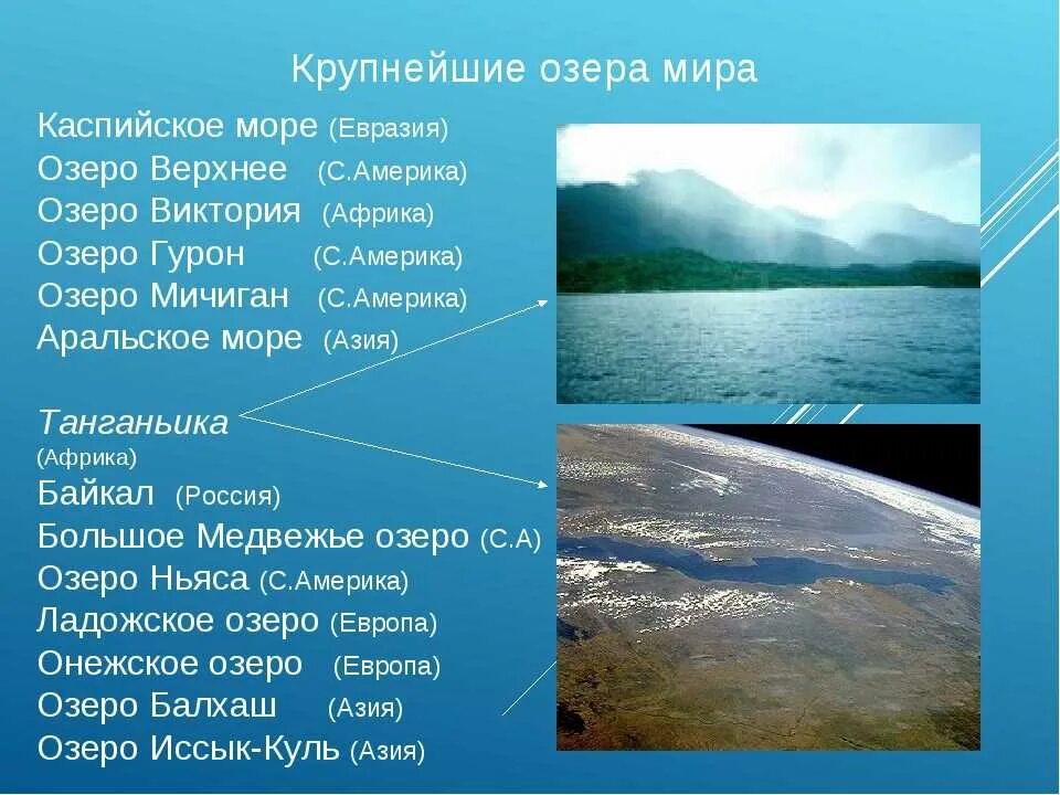 Крупные озера Евразии. Крупнейшее озеро Евразии. Самое крупное пресное озеро в мире