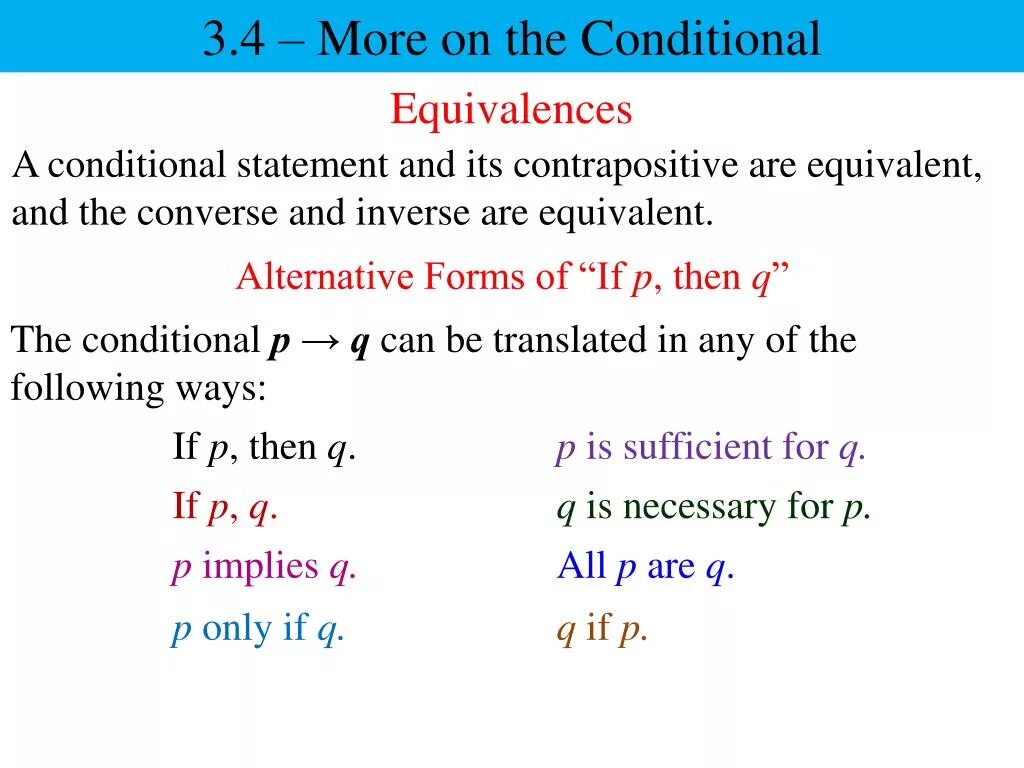 Inverse conditional. Conjunction logical Statement.