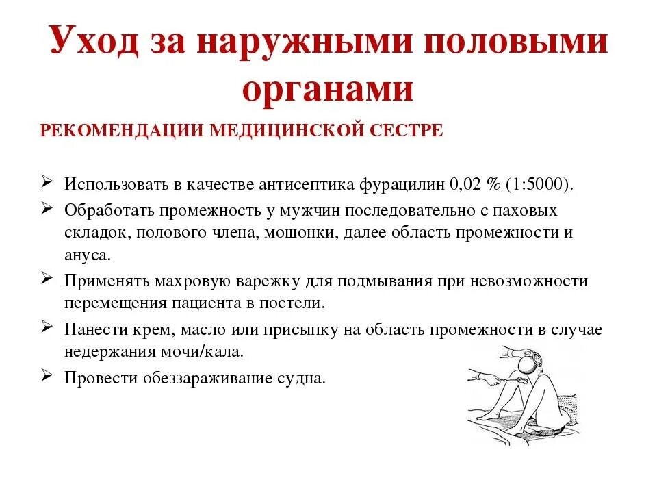 Как правильно подмываться после. Уход за половыми органами женщины алгоритм. Гигиенический туалет наружных половых органов. Уход за наружными половыми органами. Уход за половыми органами мужчины.