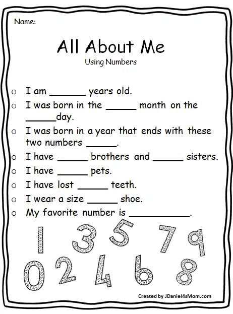 Information about me. Карточка all about me. задания на тему about myself. worksheets for kids 1 класс. english numbers задания.
