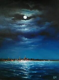 Лунная ночь на море художник