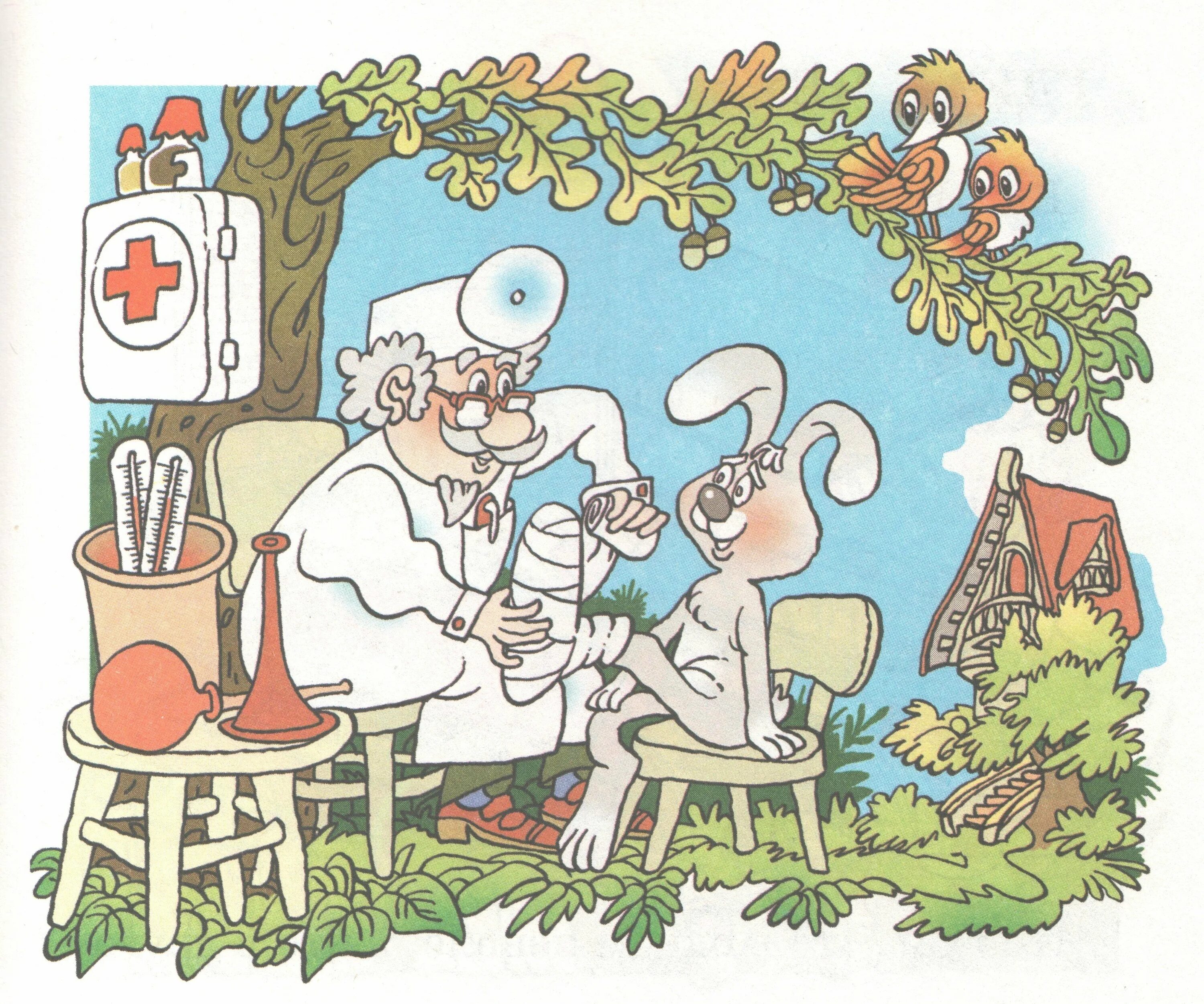 Доктор Айболит 1984-1985. Доктор Айболит и зайчик. Сказка "доктор Айболит". Зайчику добрый доктор Айболит. Айболит детские картинки
