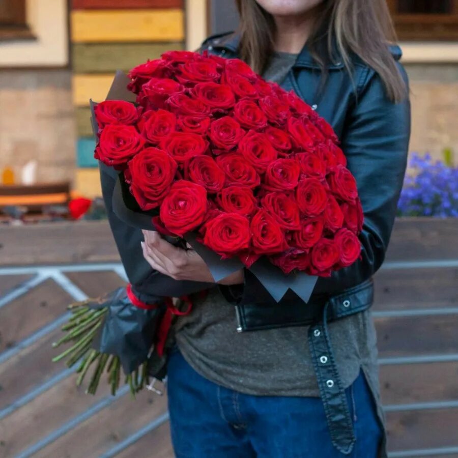 Купить розы в гомеле. Розы красные (60 см) (51).