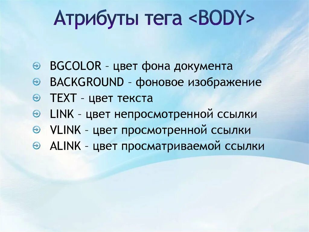 Какой атрибут. Атрибуты body. тег body. атрибуты тега боди. атрибут body html.