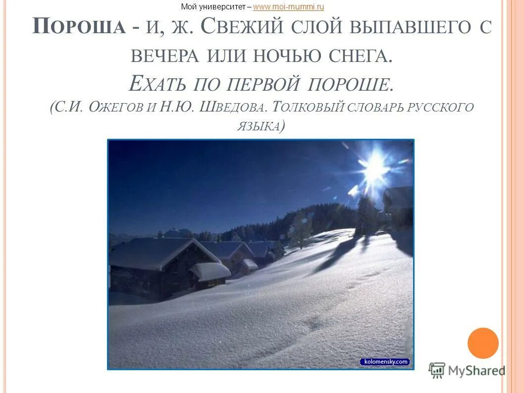 склонение слова пороша