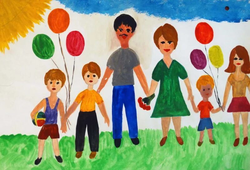 Садик 4 семья. Рисунок семьи детский. Рисунок на тему моя семья. Семейный рисунок для детского сада. Рисунок семьи в детский сад.