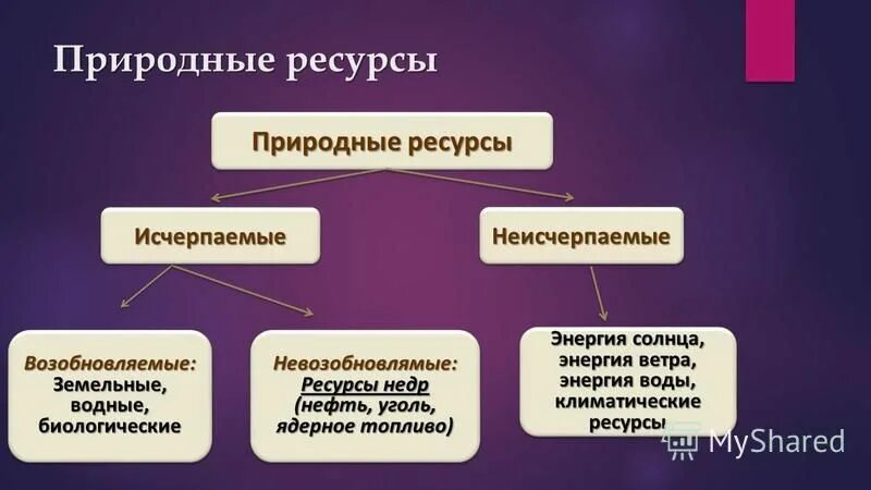 Выберите природные ресурсы которые относятся к неисчерпаемым