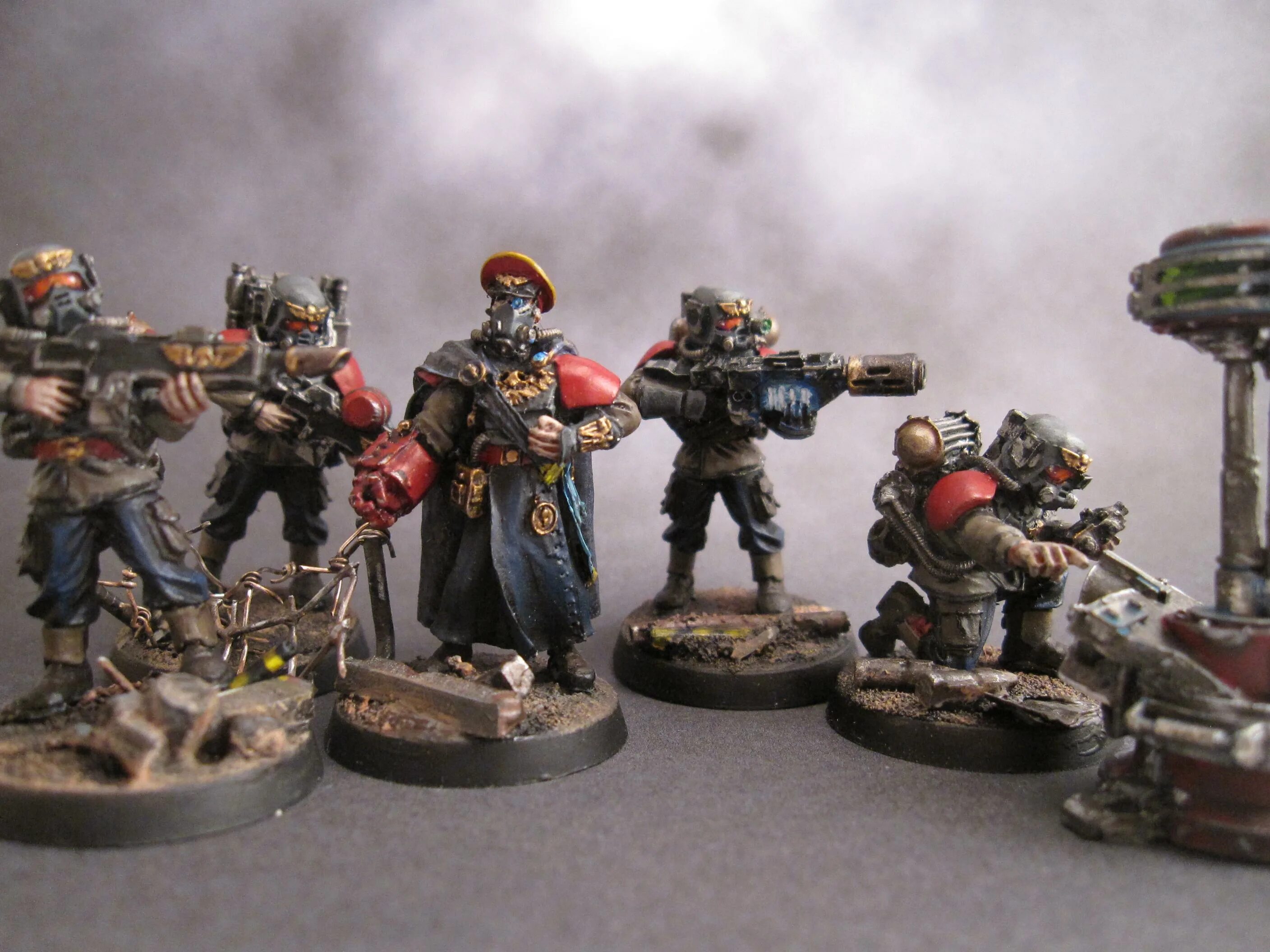 Warhammer 40k Cadian Command Squad. Astra Militarum Command Squad. Squad Warhammer 40.000. Forge World Cadian Command.