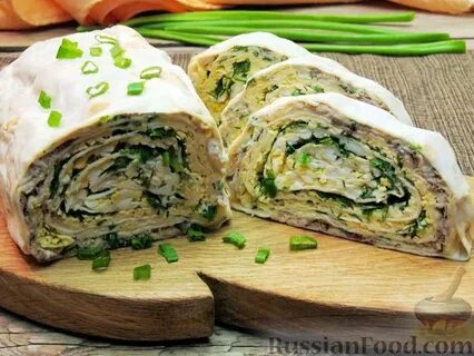 Рецепт рулета из лаваша рыбный