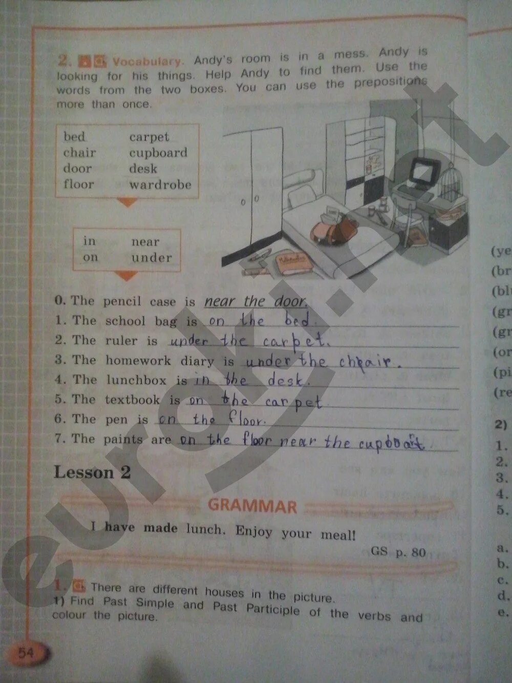 Английский 4 класс рабочая тетрадь 54 стр. Английский язык рабочая тетрадь стр 54. Рабочая тетрадь по английскому языку 4 класс стр 54. Английский страница 54 номер один