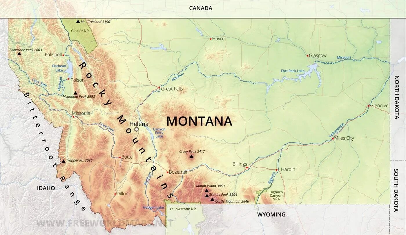 Монтана на карте. Монтана географическая карта. Географическое положение Монтана. Штат монтана на карте