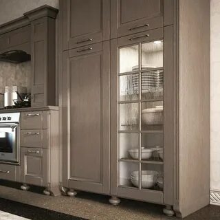 Стеклянный шкаф кухонный гарнитур