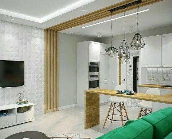 Проходная кухня гостиная фото - DelaDom.ru