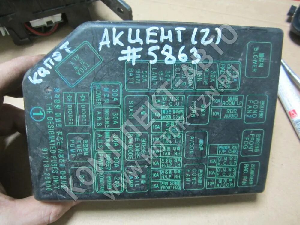 Акцент какой предохранитель на стоп Предохранители хендай акцент (lc), 1999 2012