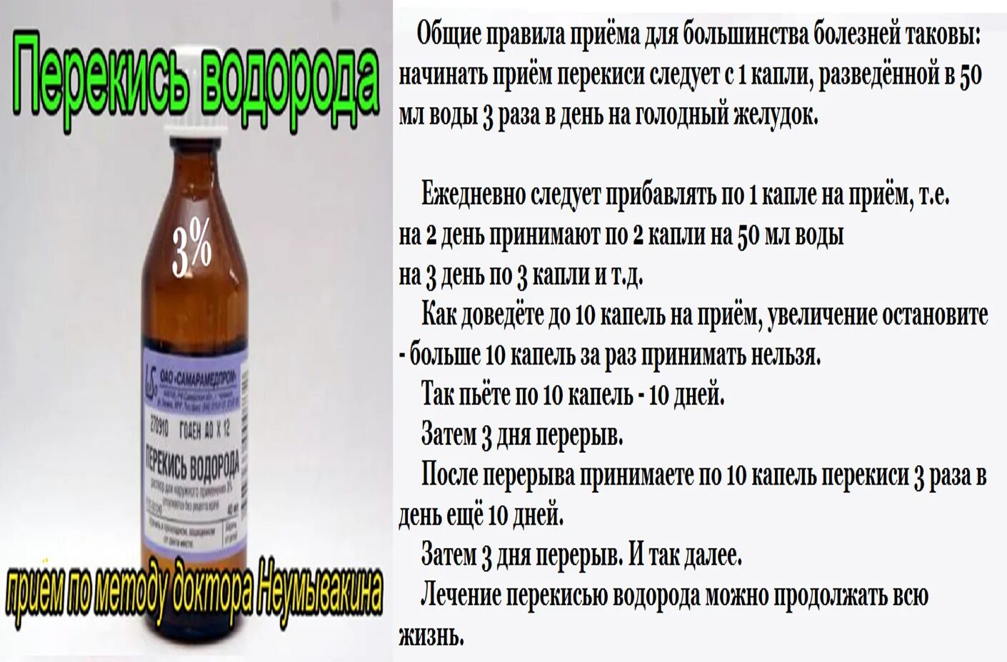 Можно ли разбавлять перекись водорода водой. Перекись водорода для принятия внутрь. Приём перекиси водорода. Как принимать перекись водорода внутрь. Перекись водорода прием внутрь схема.