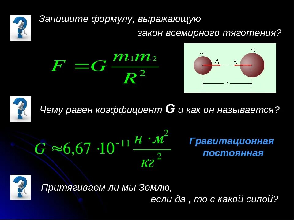 Постоянная Всемирного тяготения формула. Гравитационная постоянная и ускорение свободного падения. Коэффициент в формуле силы Всемирного тяготения. Закон Всемирного тяготения формула.