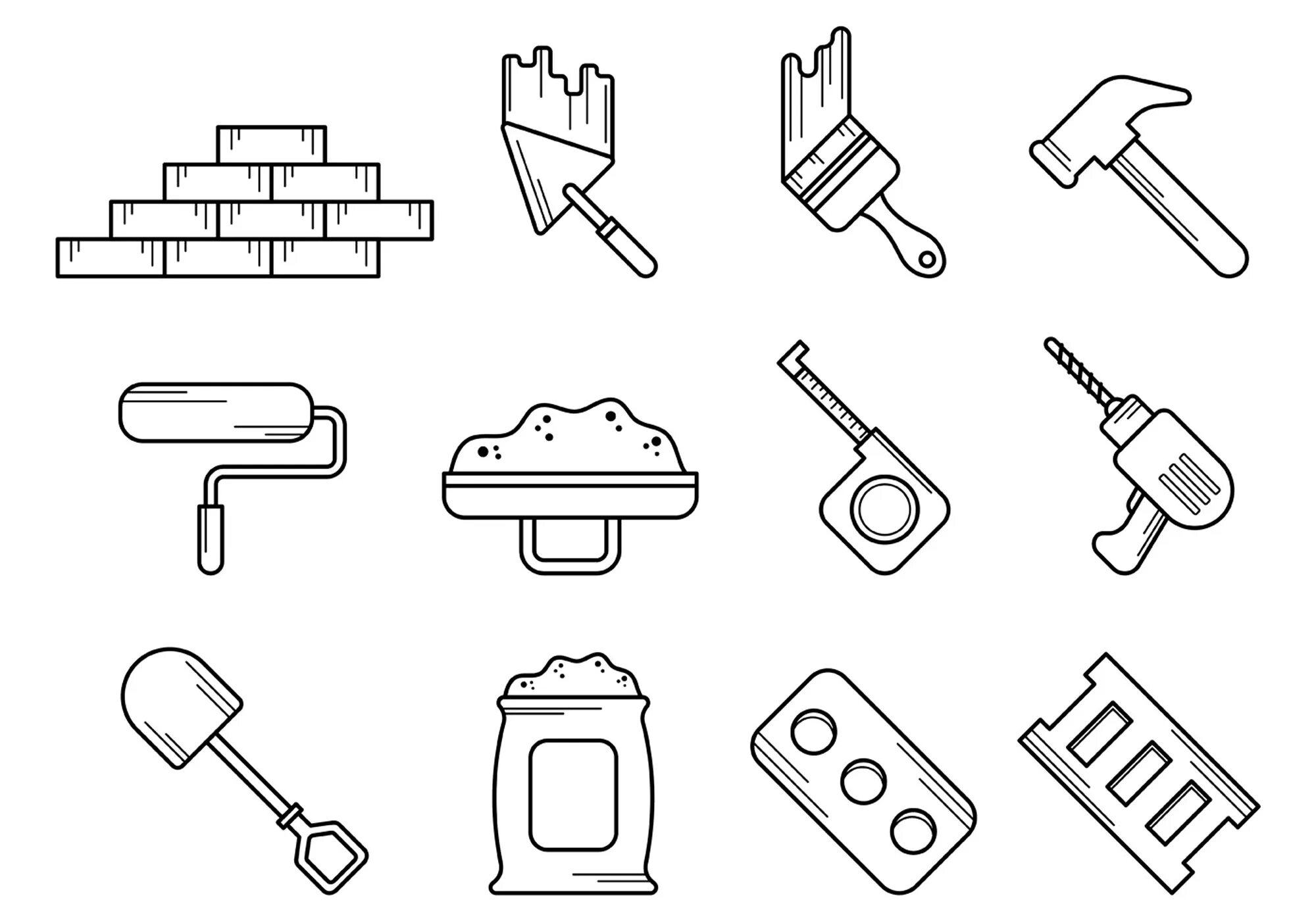 Drawing tool. Стройматериалы пиктограмма. Строительные материалы иконка. Строительные значки. Значки строительных инструментов.