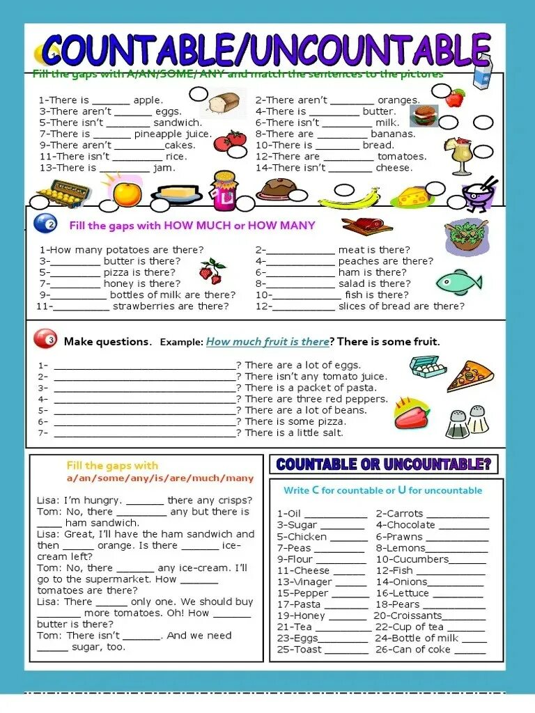 Тест some any 5 класс. Countable and uncountable Nouns. Продукты countable uncountable. Uncountable Nouns. Countable and uncountable Nouns упражнения.