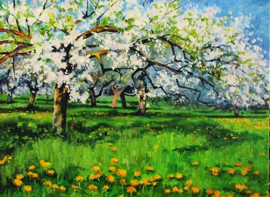 Куинджи цветущие деревья. Левитан цветущие яблони 1896. Весенний пейзаж. Картина природа. Весенний сад картинки для детей
