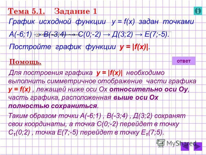 Заданы следующие исходные функции