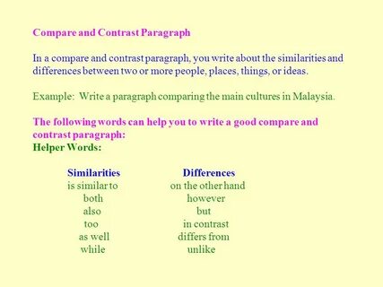 Compare example