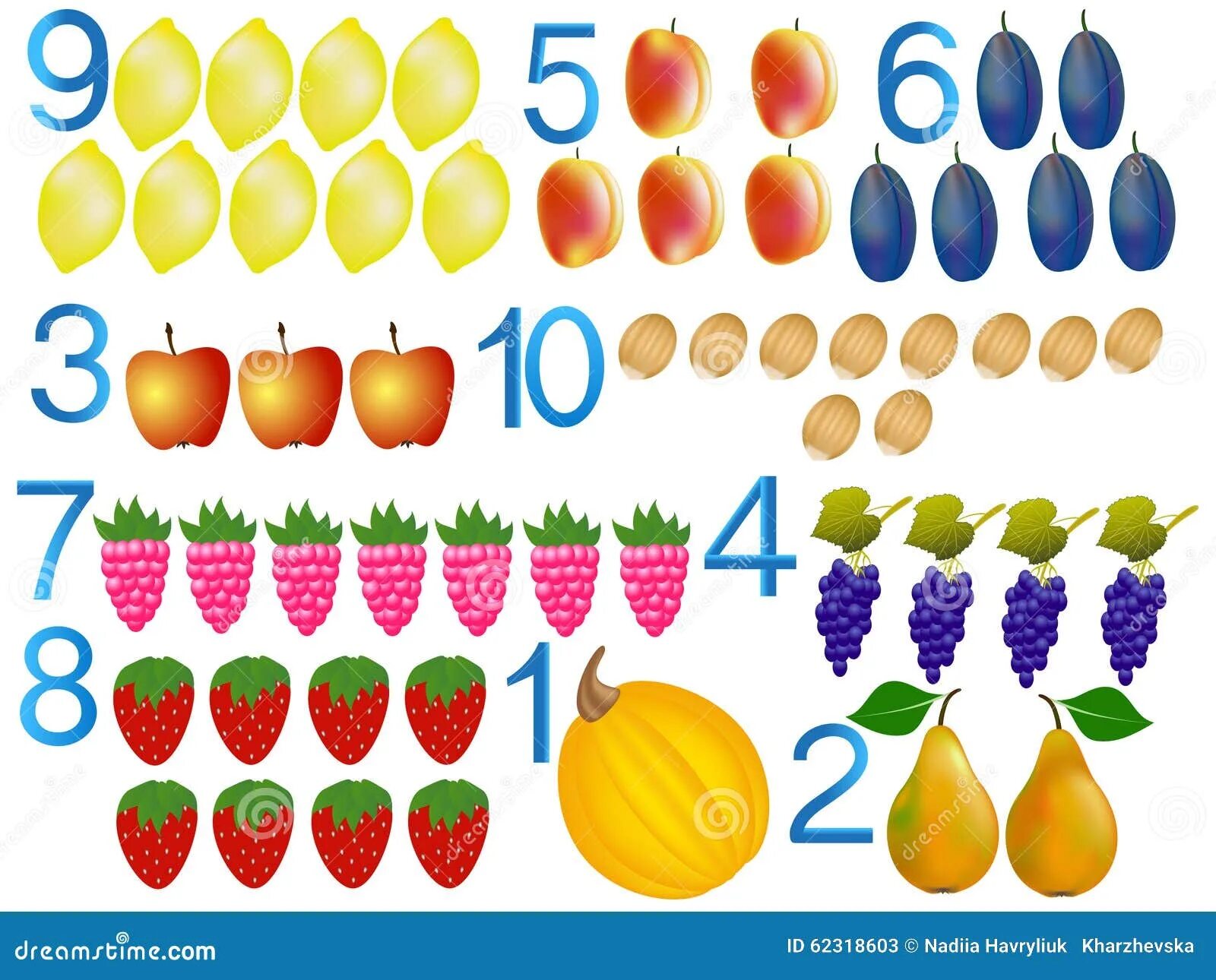 Fruit numbers. Numbers with Fruit. Count Fruit write numbers. Numbers from 1-5 matching with Fruits.