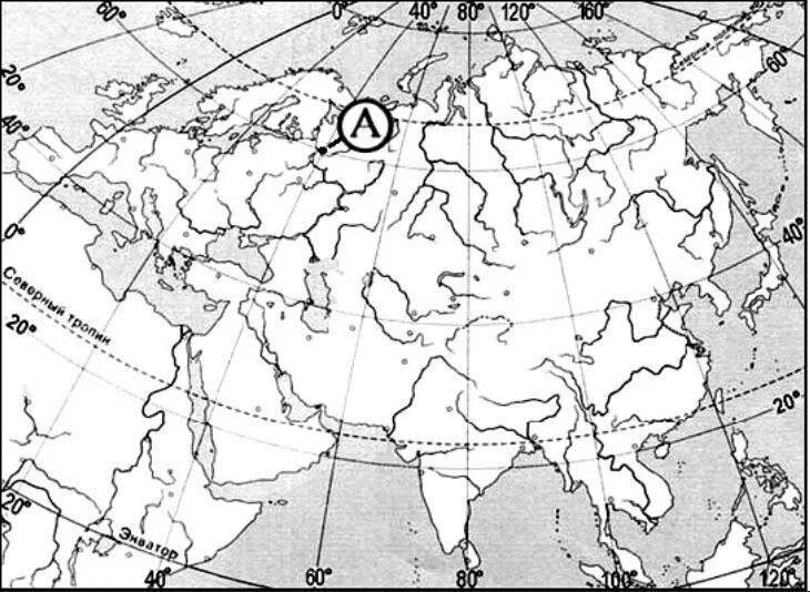 Карта Евразии. Что такое ю. ш. 60 и 60 з. д.. Контурные карты Евразии с параллелями и меридианами. Самая высокая точка евразии на карте