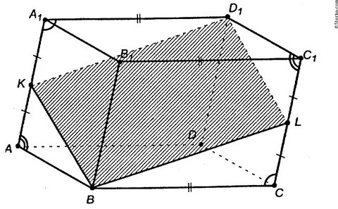 85. Изобразите параллелепипед ABCDA1B1C1D1 и постройте его сечение плоскостью BK