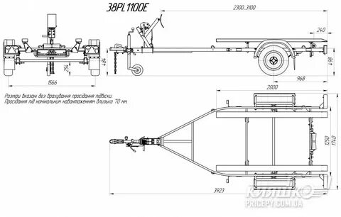 Размеры лодочного прицепа