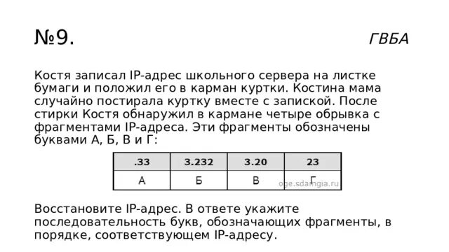 Айпи адрес огэ информатика как делать. Айпи адрес огэ информатика как делать
