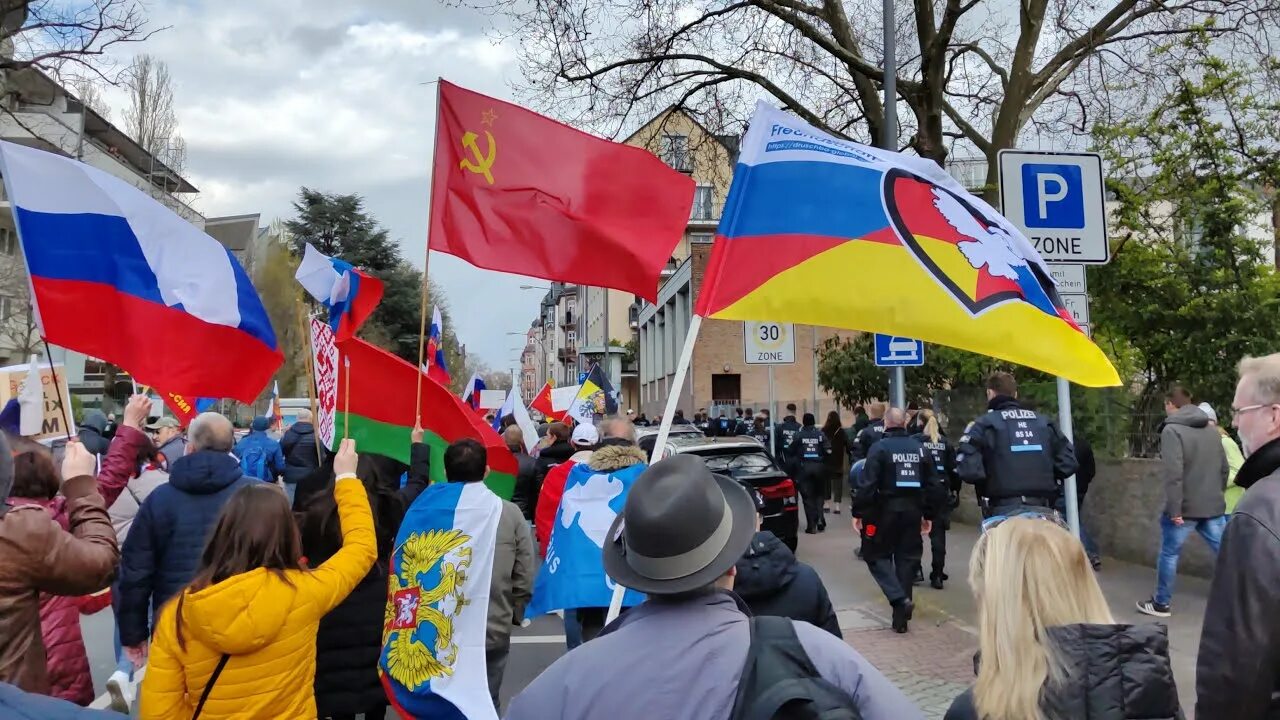 Пророссийские демонстрации в Германии. Германия за Россию. Германия против России.